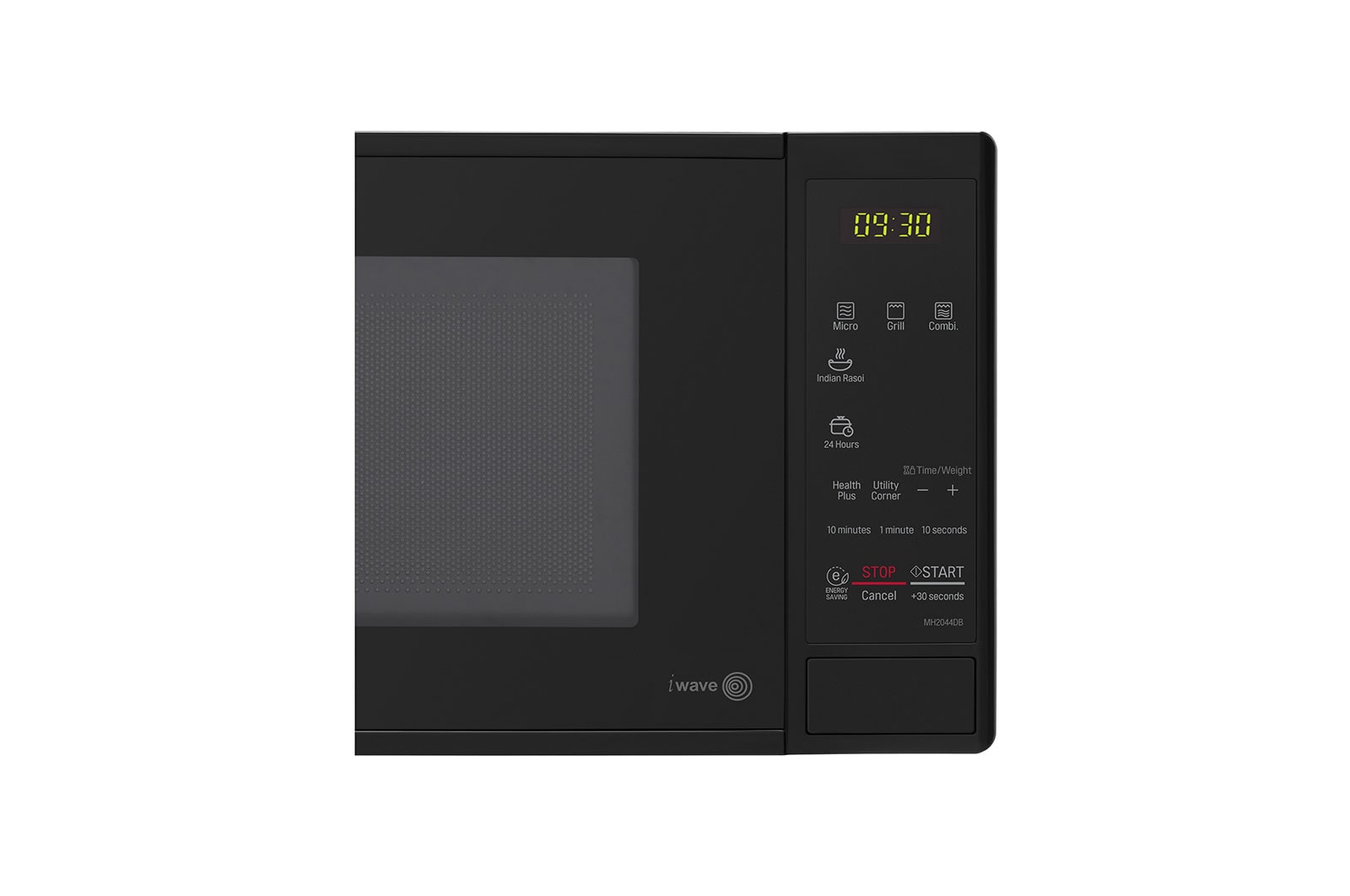 LG 20 L Microwave Oven Grill with Glass Door, i-wave technology, Quartz Heater, Anti-Bacterial Cavity, Black, MH2044DB