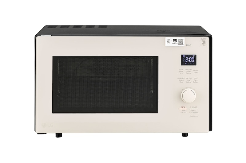 LG MJEN286UBW Scan To Cook Charcoal Convection Microwave front view