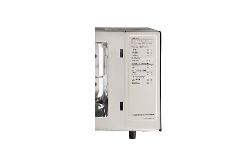 LG 28 L Charcoal Convection Microwave Oven with 301 Auto Cook Menu, Diet Fry™, Roti Basket, Motorised Rotisserie, Black, MJEN286UF