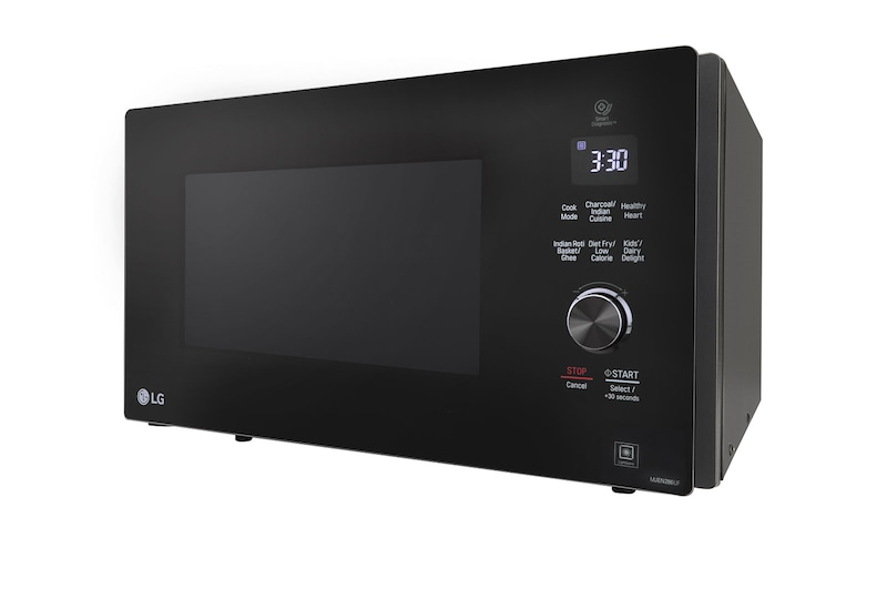 LG 28 L Charcoal Convection Microwave Oven with 301 Auto Cook Menu, Diet Fry™, Roti Basket, Motorised Rotisserie, Black, MJEN286UF