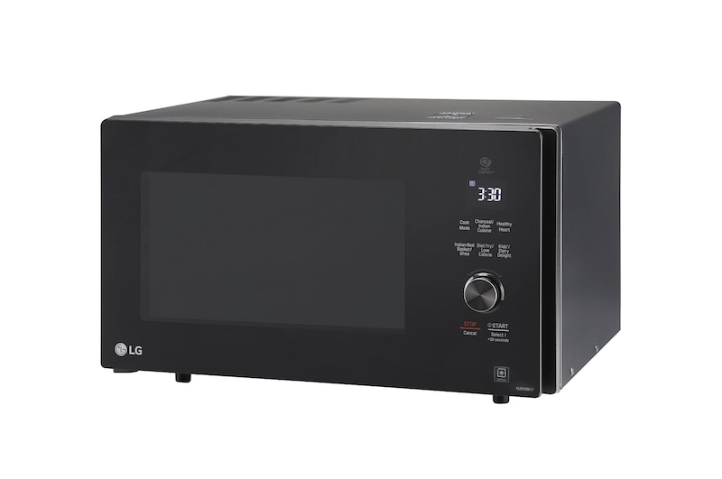 LG 28 L Charcoal Convection Microwave Oven with 301 Auto Cook Menu, Diet Fry™, Roti Basket, Motorised Rotisserie, Black, MJEN286UF