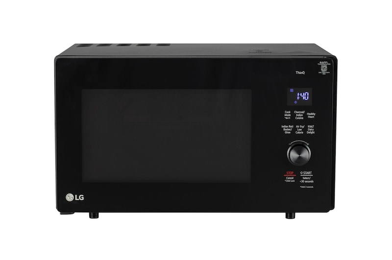 LG MJEN286UFW wifi-enabled-charcoal-convection-microwave front view