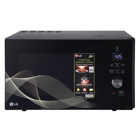 LG MJEN286UH charcoal convection microwave front view
