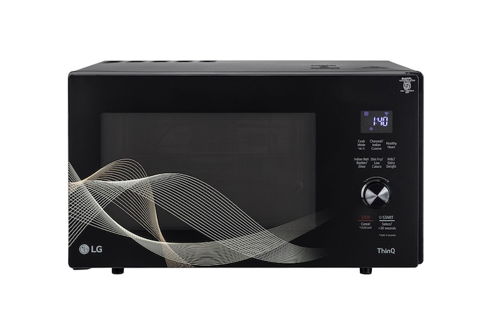 LG MJEN286UHW Scan To Cook Charcoal Convection Microwave front view