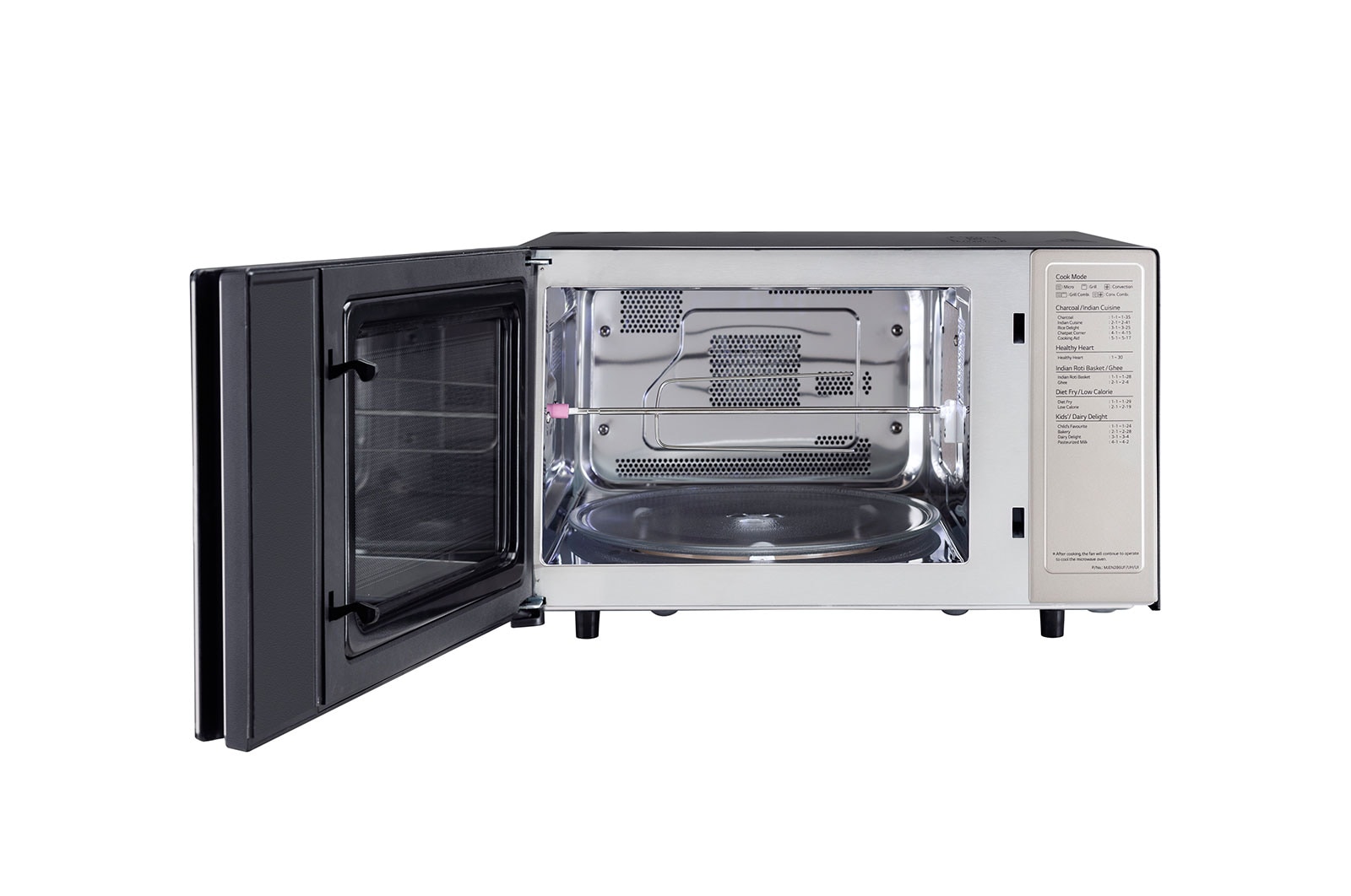 LG 28 L All-In-One Charcoal Convection Microwave Oven with Diet Fry™, Motorised Rotisserie, Auto Cook Menu. Black, MJEN286UI