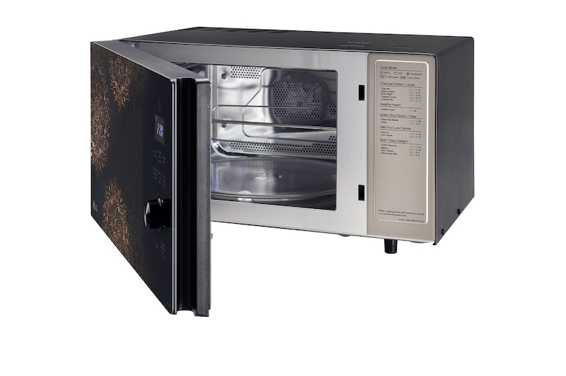 LG 28 L All-In-One Charcoal Convection Microwave Oven with Diet Fry™, Motorised Rotisserie, Auto Cook Menu. Black, MJEN286UI