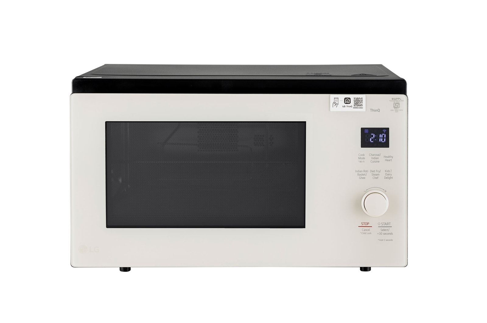 LG MJEN326SBW Scan To Cook Charcoal Convection Microwave front view