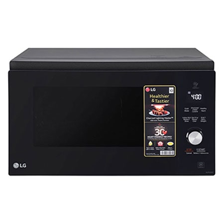 LG MJEN326SF charcoal convection microwave front view