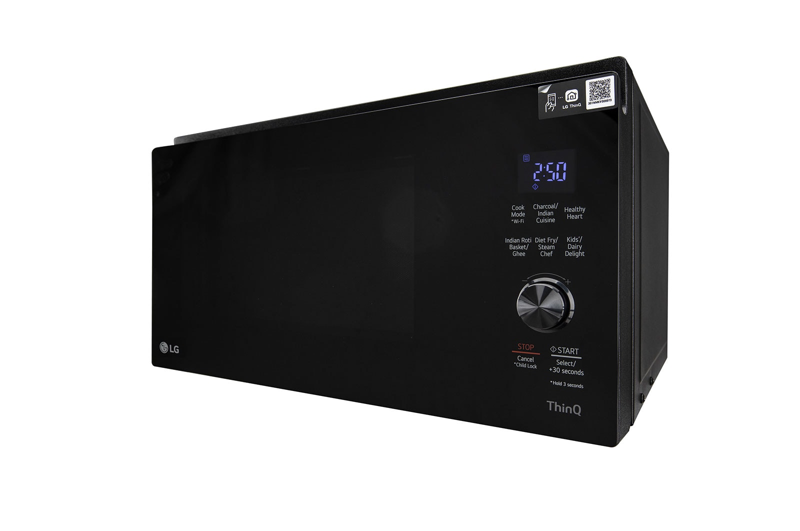 LG 32L WiFi Enabled Charcoal Microwave Oven (MJEN326SFW, Black), MJEN326SFW