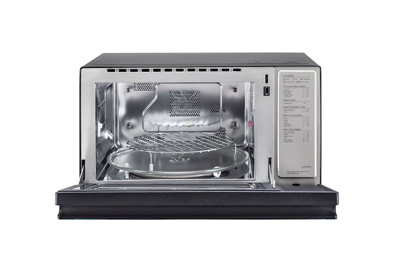 LG 32 L Charcoal Convection Microwave Oven, Diet Fry™, Healthy Heart Recipes, Motorised Rotisserie, Roti Basket, Black, MJEN326UH