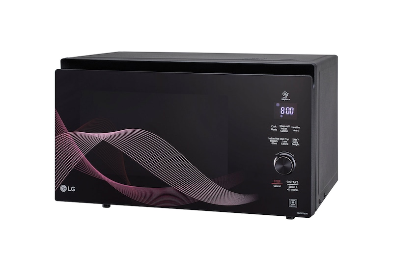 LG 32 L Charcoal Convection Microwave Oven, Diet Fry™, Healthy Heart Recipes, Motorised Rotisserie, Roti Basket, Black, MJEN326UH