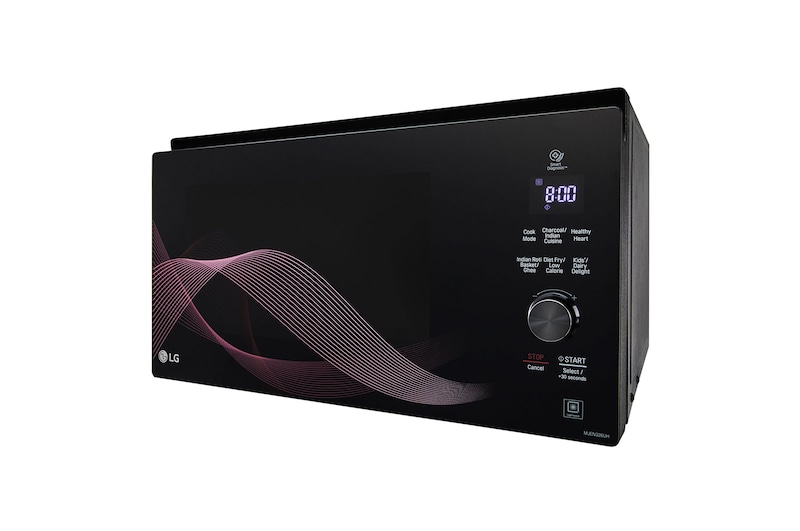 LG 32 L Charcoal Convection Microwave Oven, Diet Fry™, Healthy Heart Recipes, Motorised Rotisserie, Roti Basket, Black, MJEN326UH