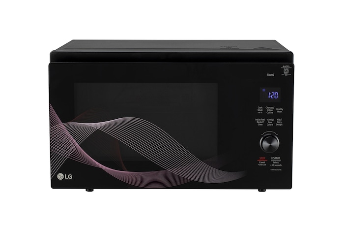 LG MJEN326UHWF Scan To Cook Charcoal Convection Microwave front view