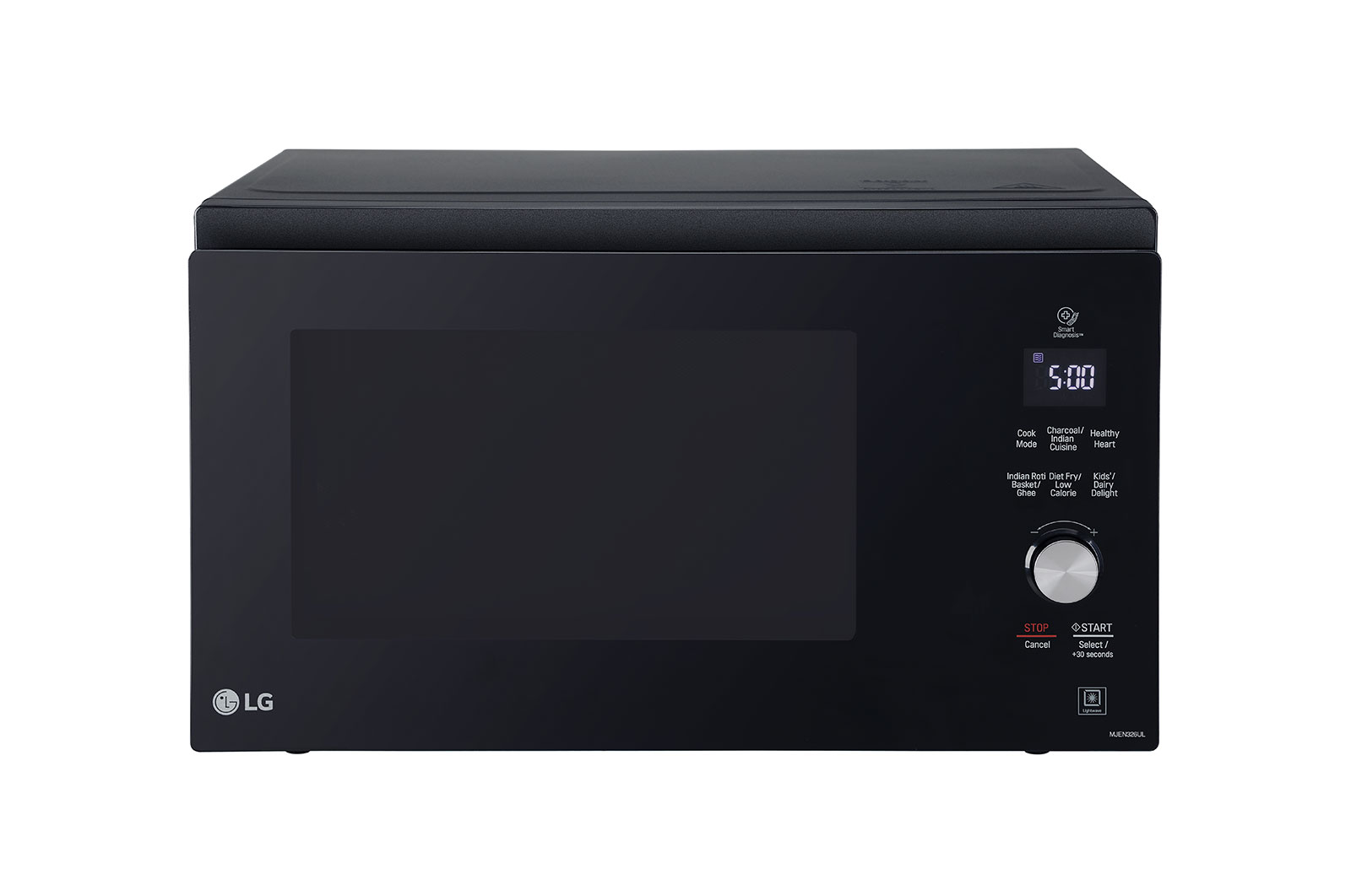 LG MJEN326UL Charcoal Convection Microwave front view