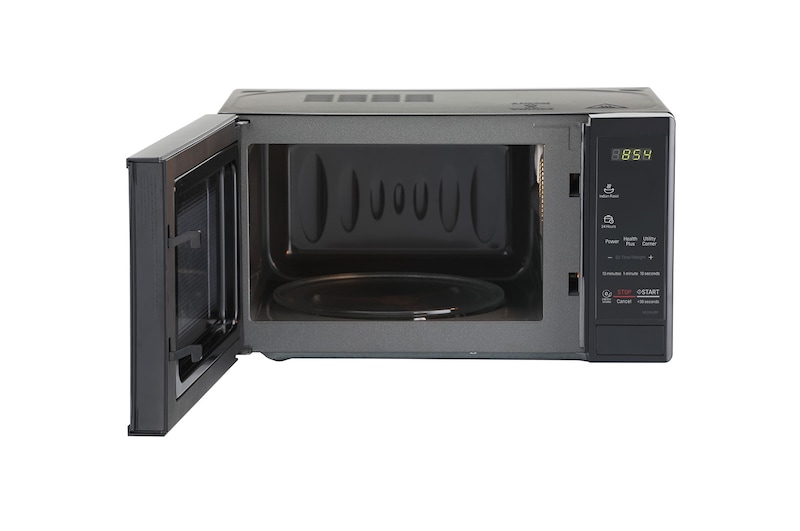 LG 20 L Solo Microwave Oven Grill with Glass Door, i-wave technology, Anti-Bacteria Cavity, Floral Black, MS2043BP