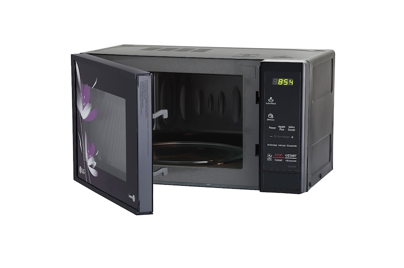 LG 20 L Solo Microwave Oven Grill with Glass Door, i-wave technology, Anti-Bacteria Cavity, Floral Black, MS2043BP