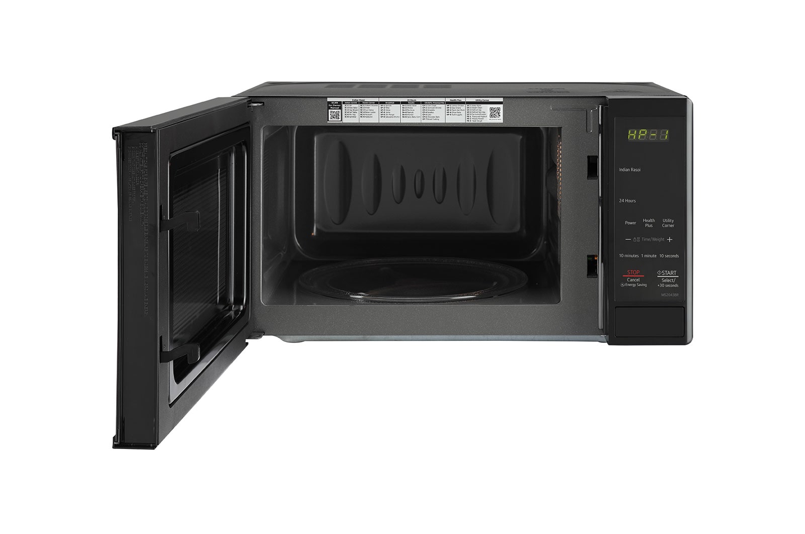 LG 20 L Grill / Solo Microwave Oven with i-wave, Anti Bacteria Cavity, Energy Saving, Floral Black, MS2043BR