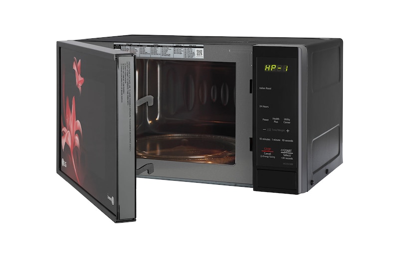 LG 20 L Grill / Solo Microwave Oven with i-wave, Anti Bacteria Cavity, Energy Saving, Floral Black, MS2043BR