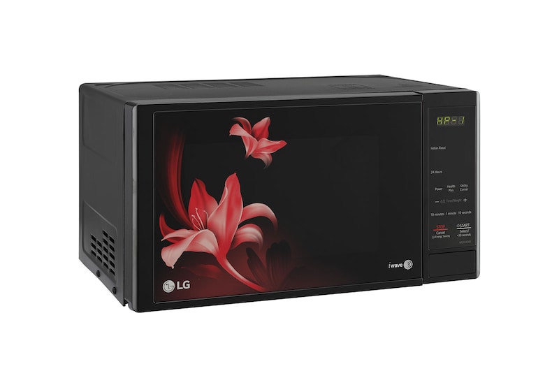 LG 20 L Grill / Solo Microwave Oven with i-wave, Anti Bacteria Cavity, Energy Saving, Floral Black, MS2043BR