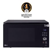 LG MJEN326SFW wifi enabled charcoal convection microwave front view