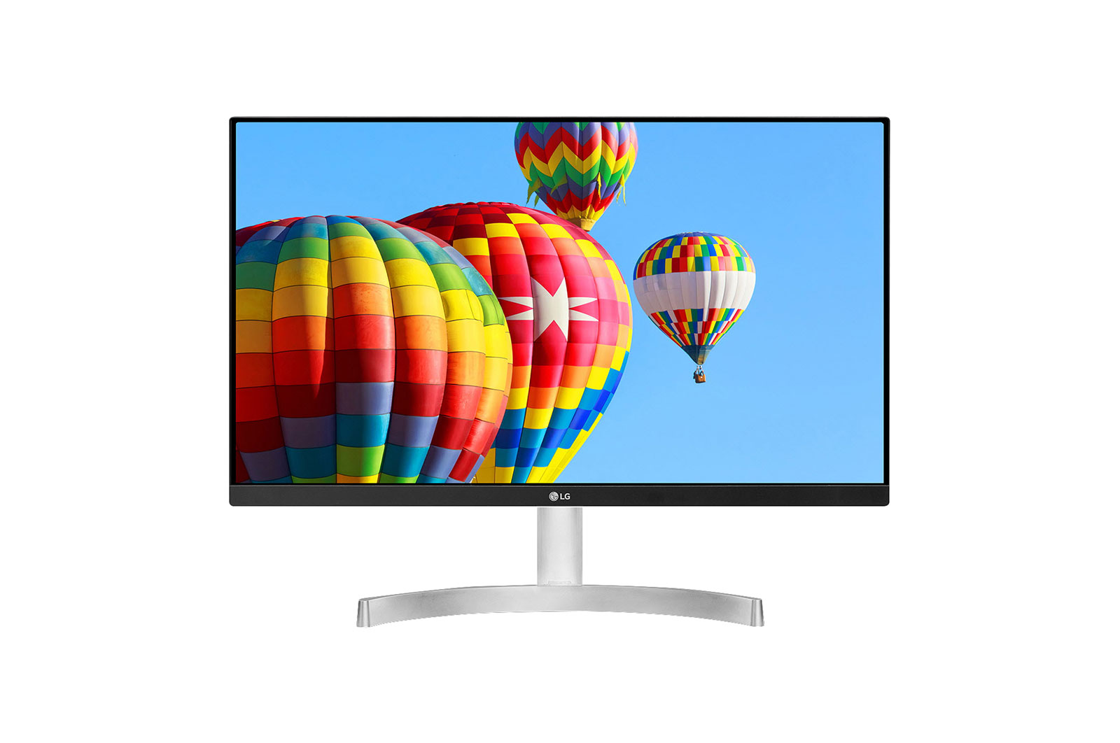 LG 24MK600M-W FHD & QHD front view
