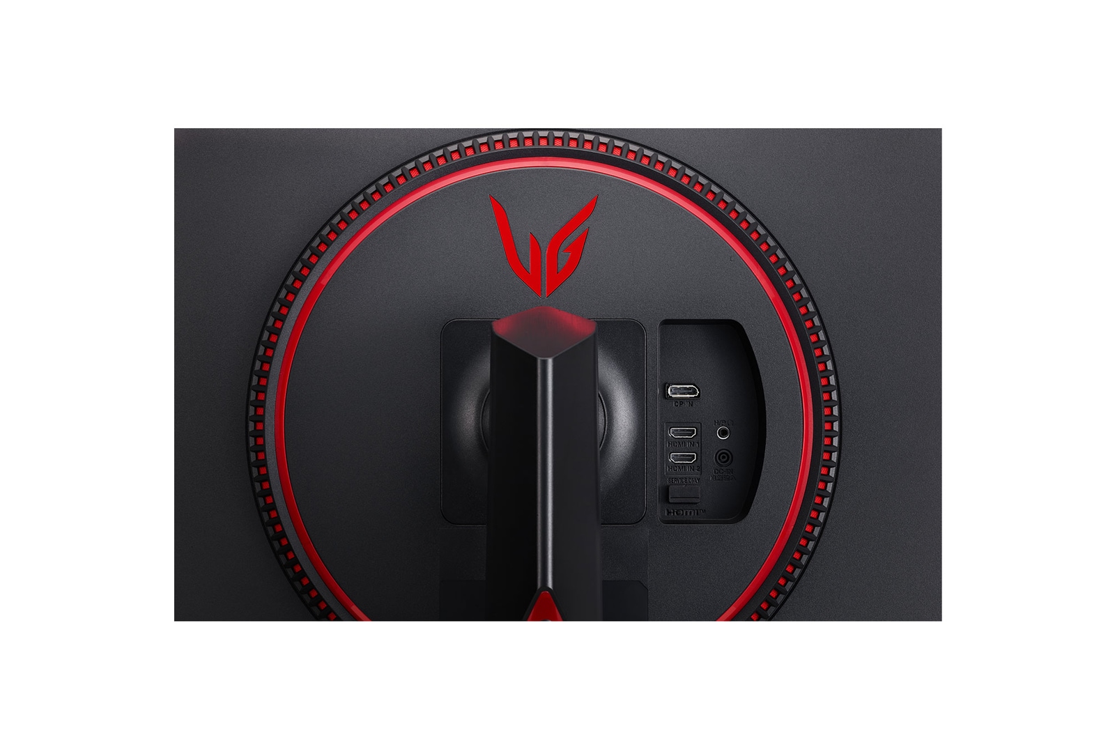 close-up view of ports