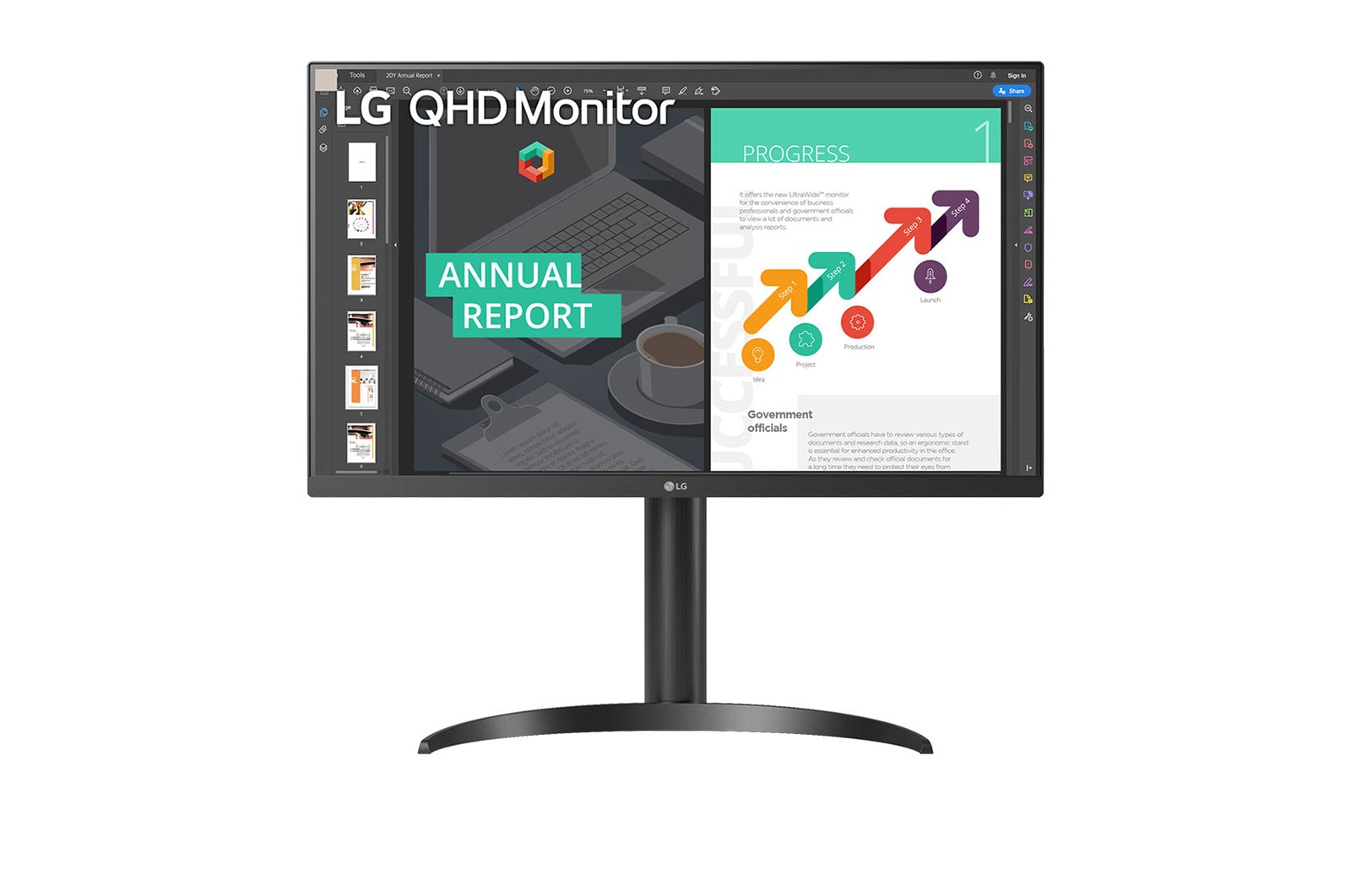 LG 27 (68.58cm) QHD Ergo IPS Monitor with USB Type-C™, 27QN850-B