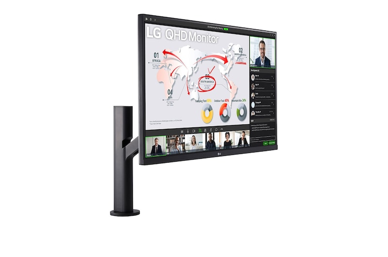 LG UltraFine™ 32 (81.28cm) IPS QHD Monitor with Ergo Stand, 32QP880N-B