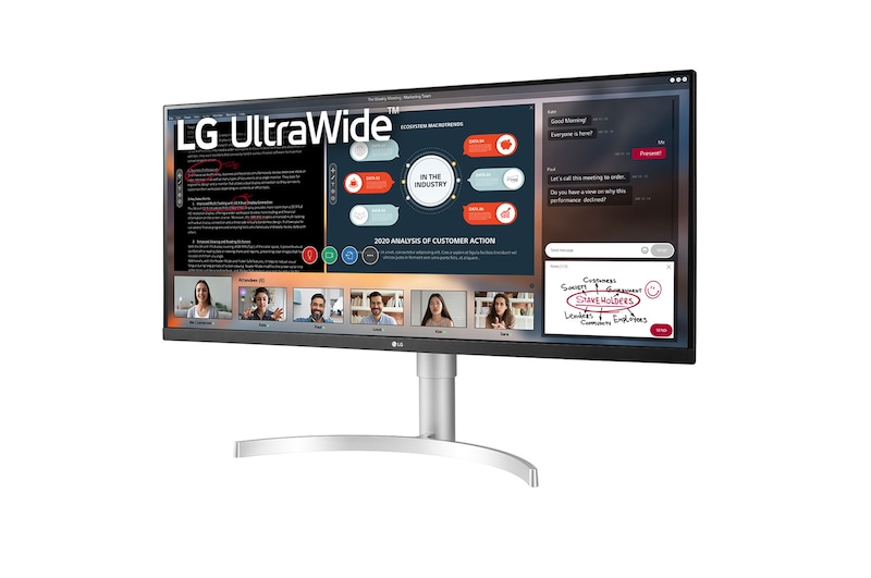 LG 34 (86.36cm) UltraWide™ Full HD (2560x1080) HDR IPS Monitor, 34WN650-W