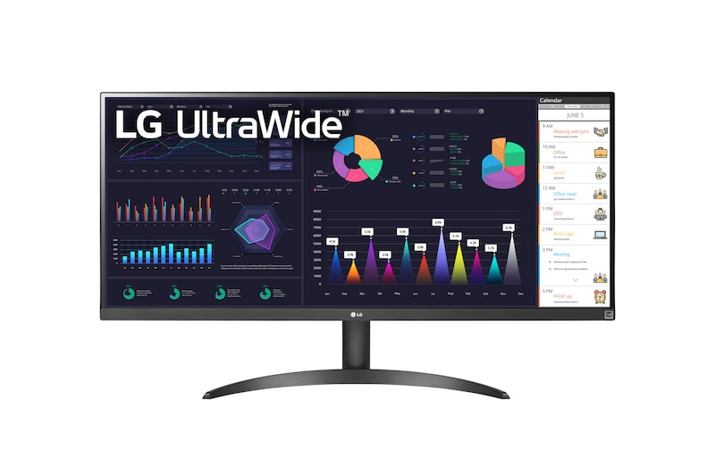LG 34WQ500-B UltraWide front view