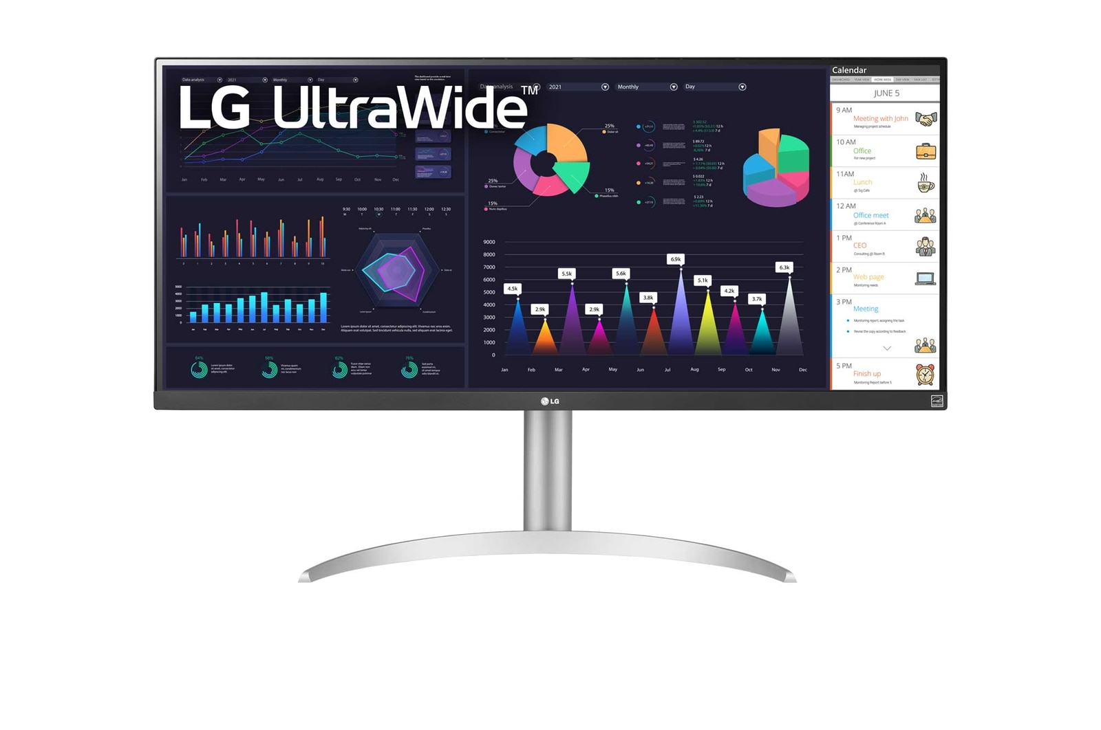 LG 34WQ650-W UltraWide front view
