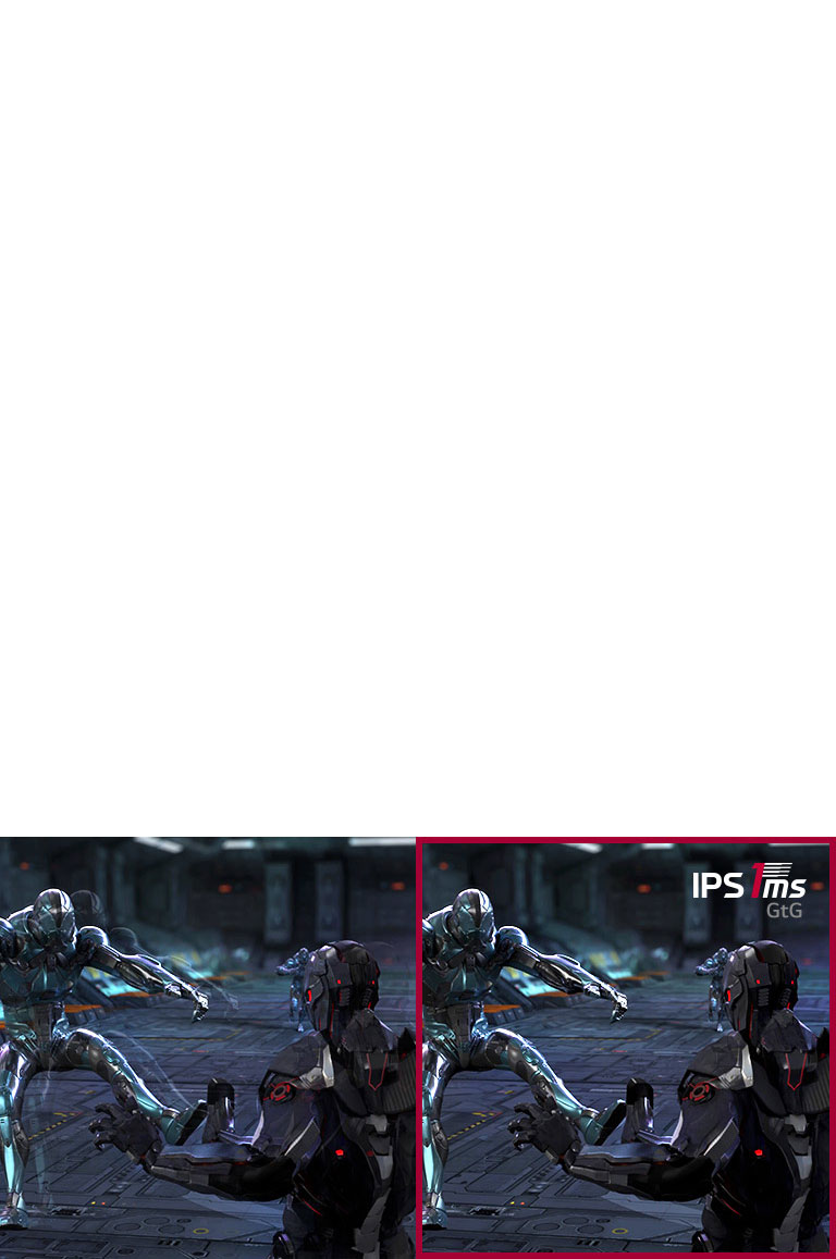 LG 27GN950-B Comparison of afterimages with IPS 5ms and IPS 1ms (GTG).