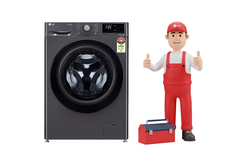 Front view of Front Loader Washer 1 time cleaning service ILEWM12C250900007