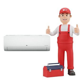 Front view of Split Air Conditioner 1 time cleaning service ILEAC12C260300006