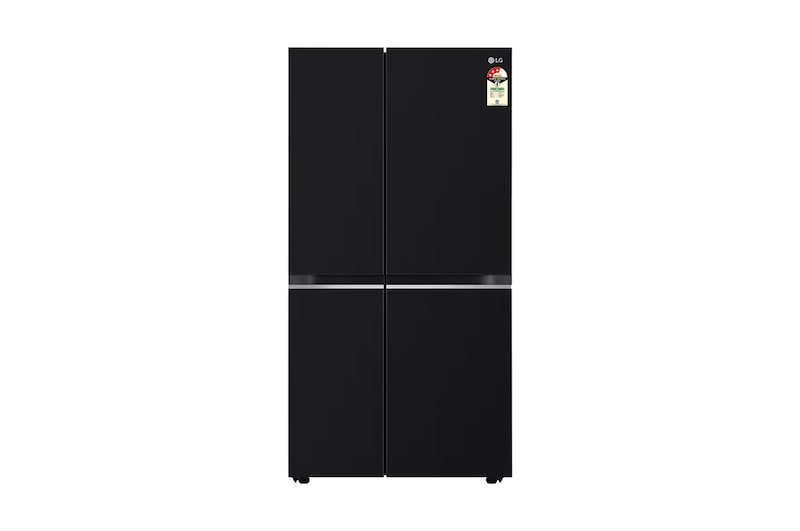 Front view of LG 655L Side-by-Side Refrigerator, Smart Inverter Compressor, Multi Air Flow, Express Freezing, Western Black, 3 Star GL-B257HWBY
