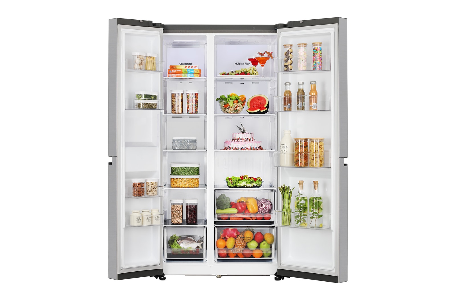 front view door open food