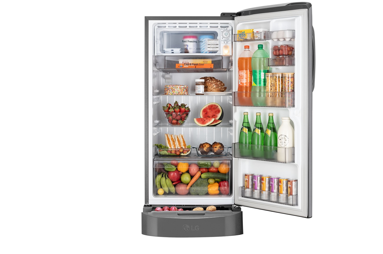 front open with food