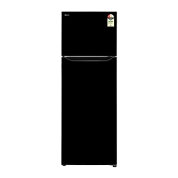 Front view of LG 288 L Double Door Refrigerator, Convertible, Smart Inverter Compressor, Ebony Sheen, 2 Star GLT2926PDES