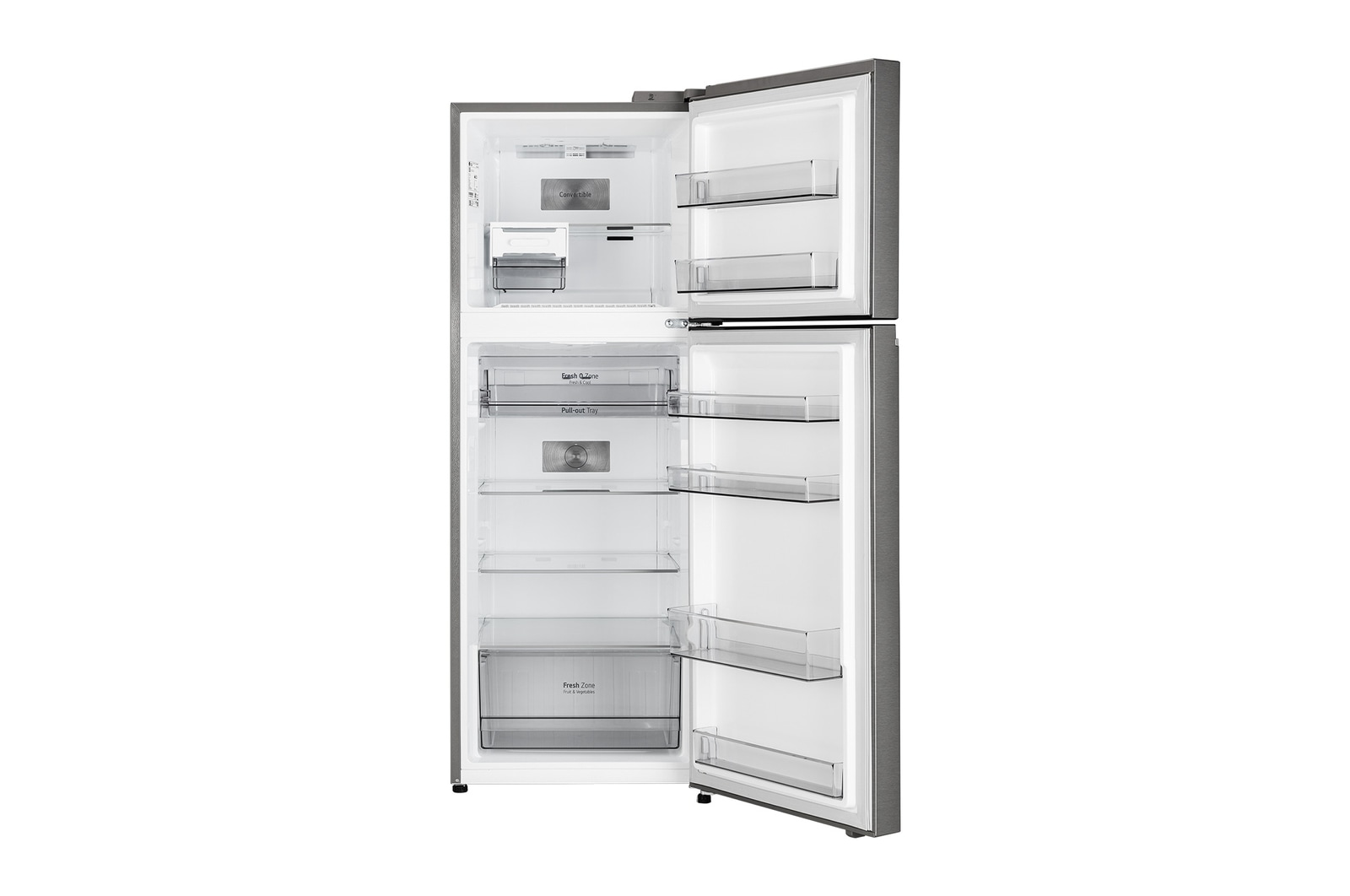 LG 322 L Double Door Refrigerator, Smart Inverter Compressor, Smart Diagnosis, Auto Smart Connect, Dazzle Steel, 2 Star, GLT3226SNDS