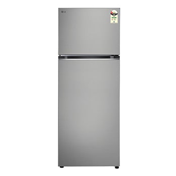 Front view of LG 466 L 1 Star Double Door Refrigerator with Smart Inverter Compressor, Door Cooling™ in Shiny Steel Finish GLT4616TEPZ