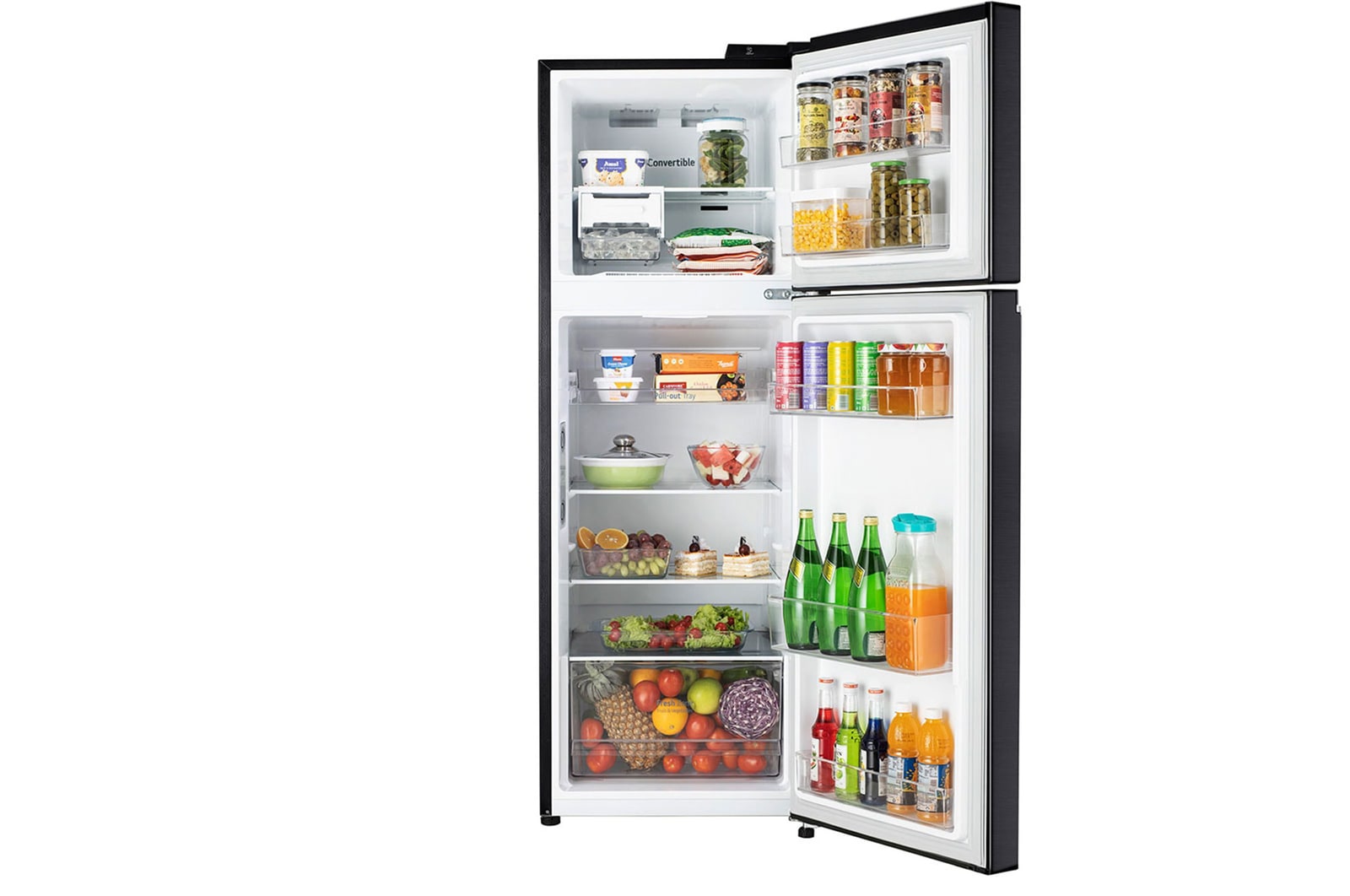 front door open with food