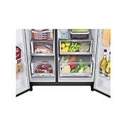 LG Knock Twice, See Inside, 674L InstaView Door-in-Door™, Side-by-Side Refrigerator with Inverter Linear Compressor, DoorCooling+™, GC-X257CQES