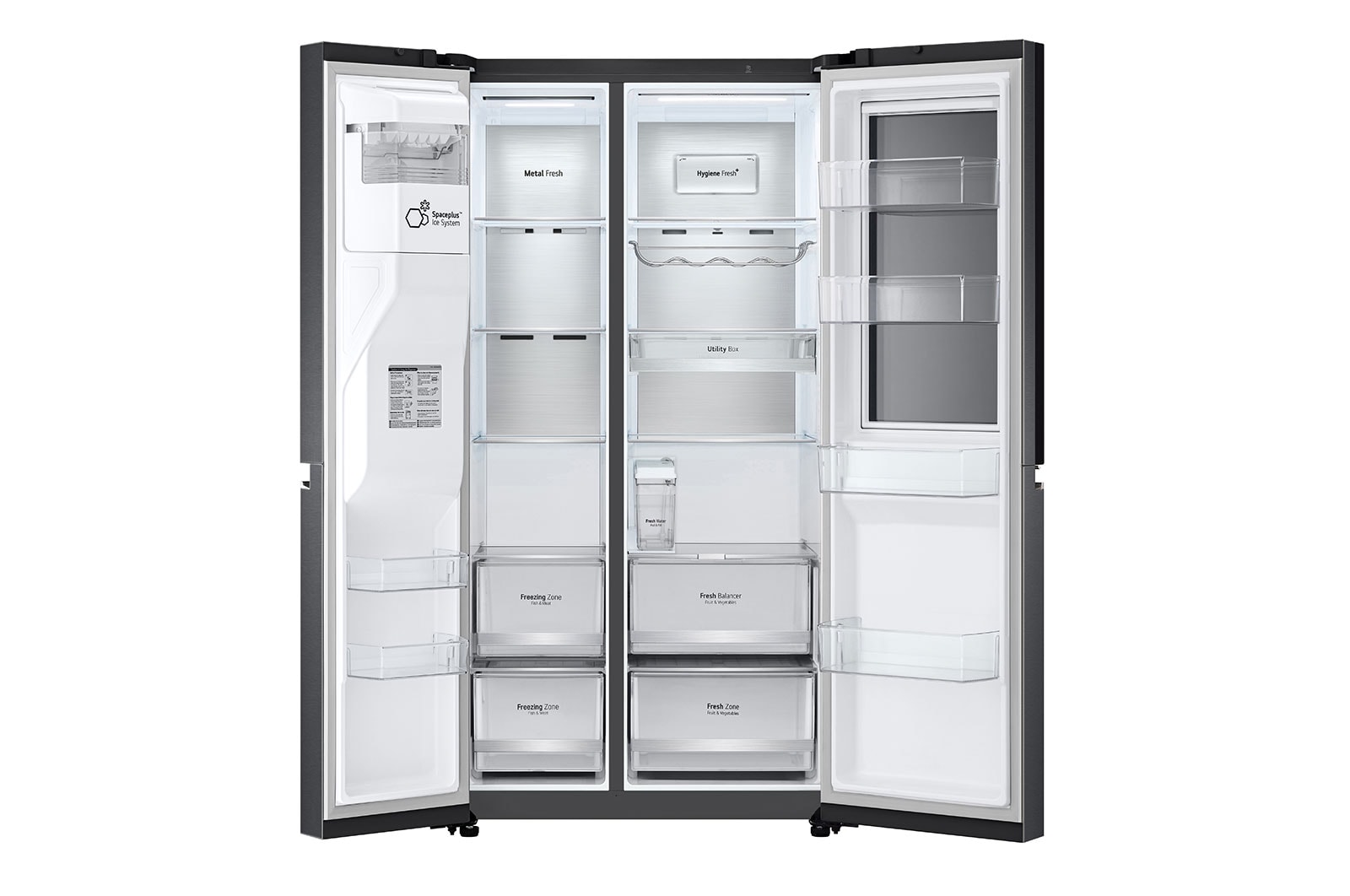 LG Knock Twice, See Inside, 674L InstaView Door-in-Door™, Side-by-Side Refrigerator with Inverter Linear Compressor, DoorCooling+™, GC-X257CQES