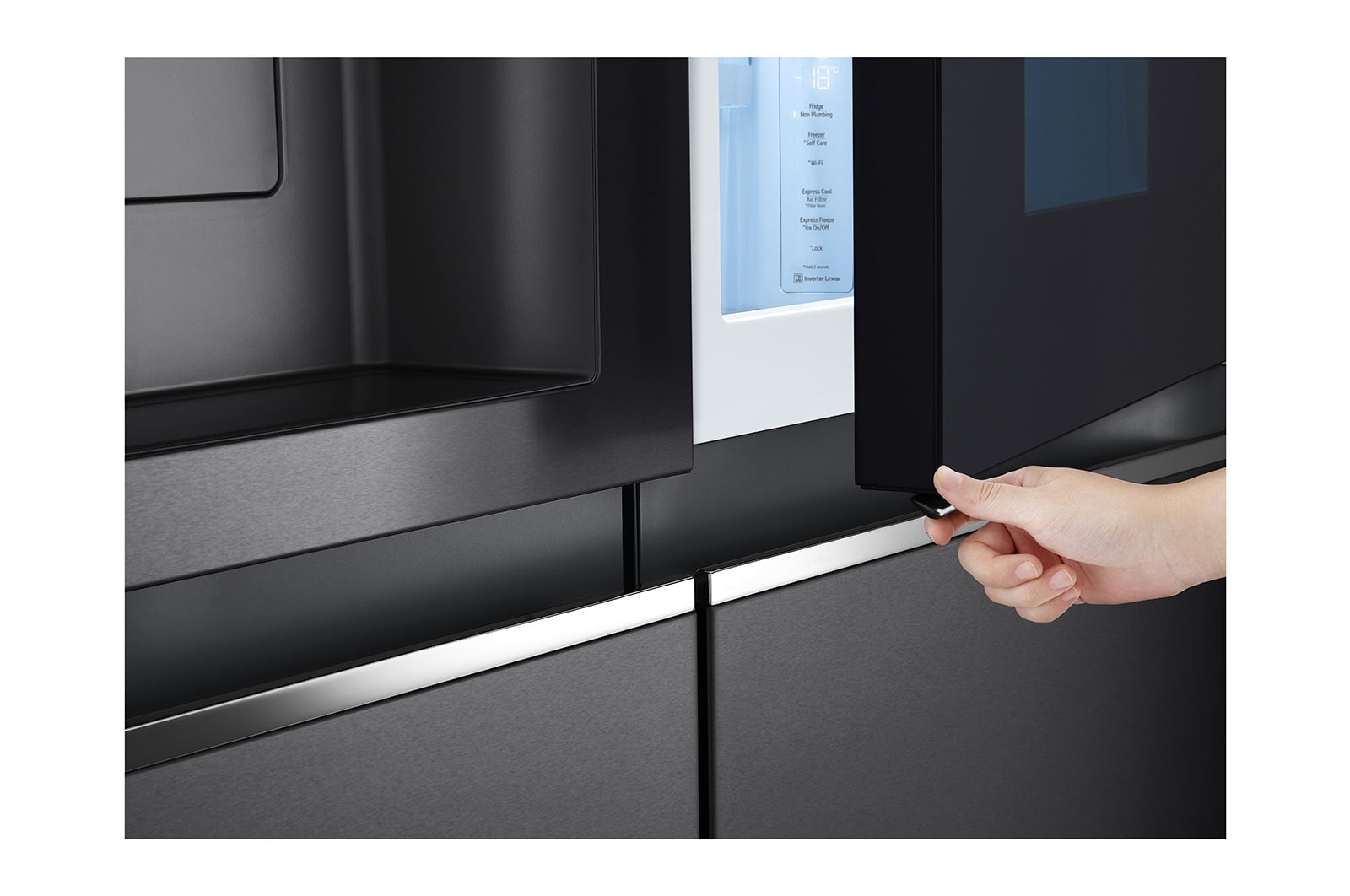 LG Knock Twice, See Inside, 674L InstaView Door-in-Door™, Side-by-Side Refrigerator with Inverter Linear Compressor, DoorCooling+™, GC-X257CQES