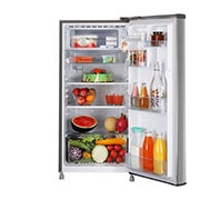 LG  LG 185L, 3 Star, Shiny Steel Finish, Direct Cool Single Door Refrigerator, GL-B199OPZD