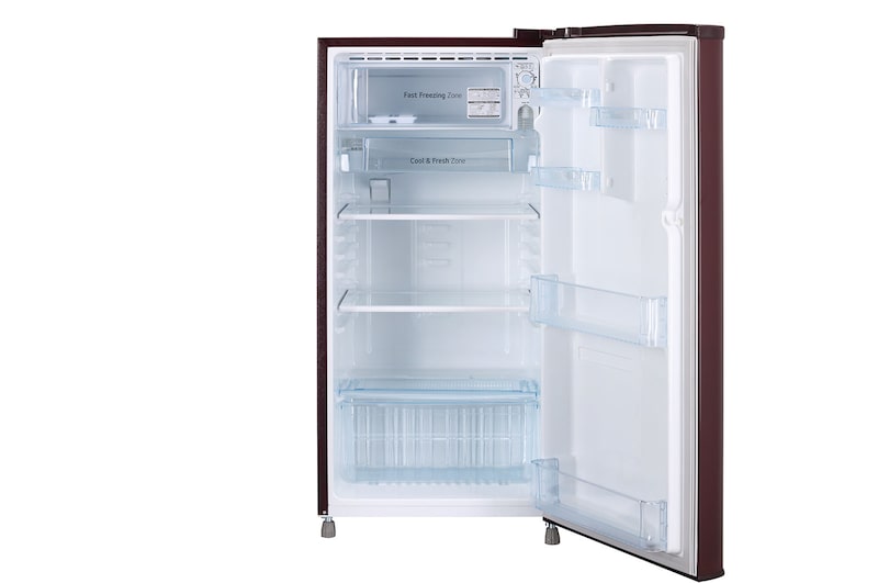 LG 185L, 1 Star, Scarlet Jasmine Finish, Direct Cool Single Door Refrigerator, GL-B199OSJB