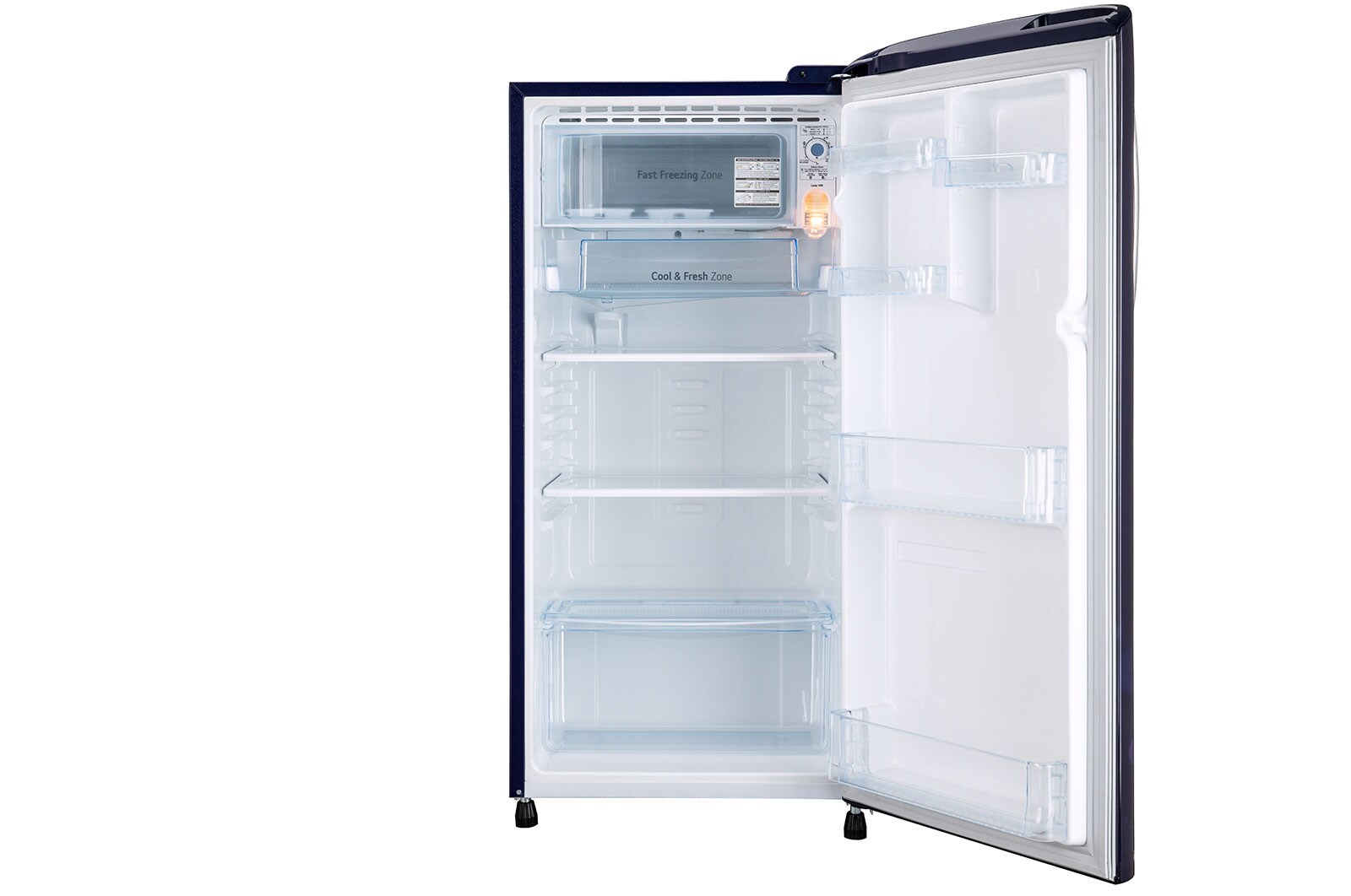 LG 185L, 3 Star, Blue Euphoria Finish, Direct Cool Single Door Refrigerator, GL-B201ABED