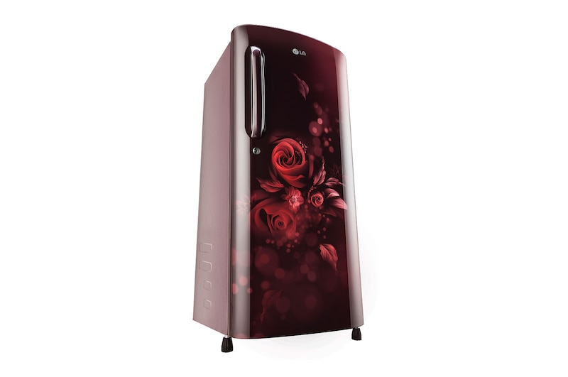 LG 185L, 3 Star, Scarlet Euphoria Finish, Direct Cool Single Door Refrigerator , GL-B201ASED