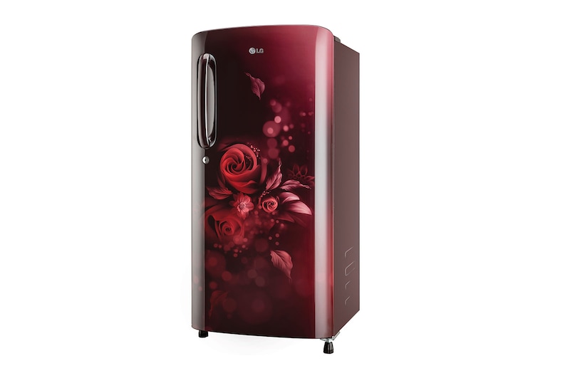 LG 185L, 3 Star, Scarlet Euphoria Finish, Direct Cool Single Door Refrigerator , GL-B201ASED