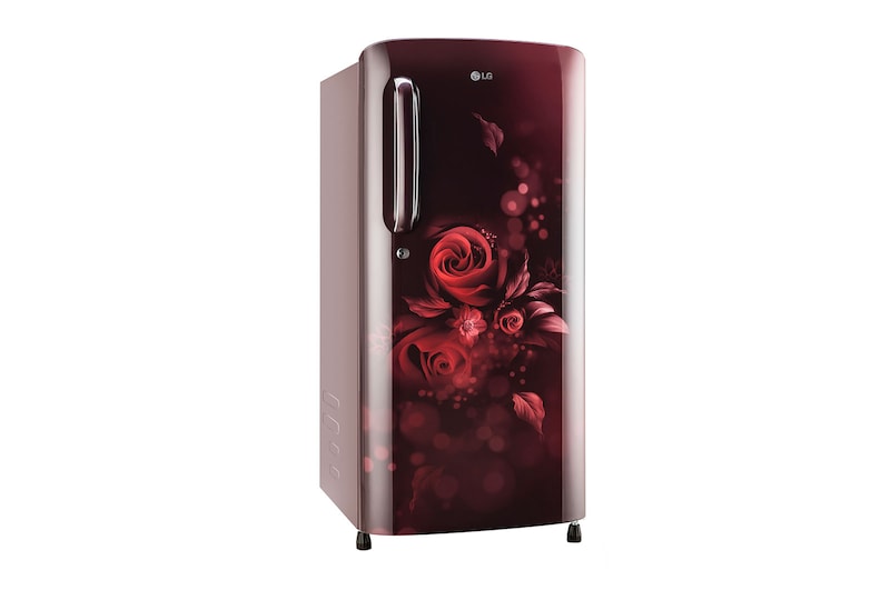 LG 185L, 3 Star, Scarlet Euphoria Finish, Direct Cool Single Door Refrigerator , GL-B201ASED